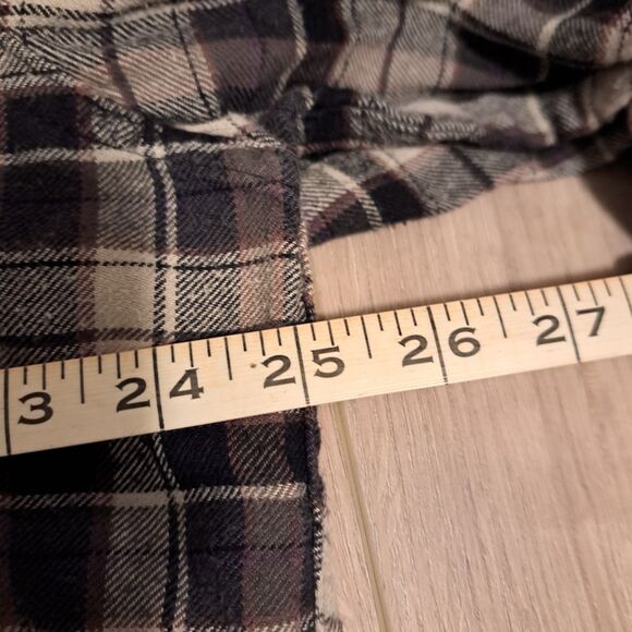 Woolrich Beige Brown Plaid Cotton Flannel Long Sleeve Shirt Men's XL - Picture 10 of 12